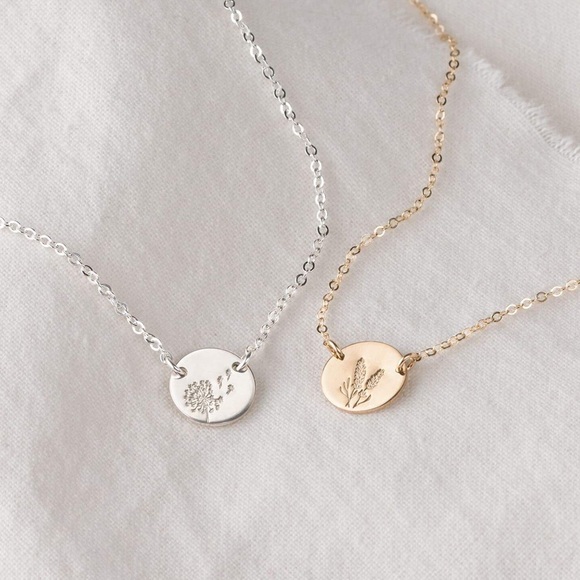 Aster September Birth Flower Charm Gift Necklace - Picture 11 of 16